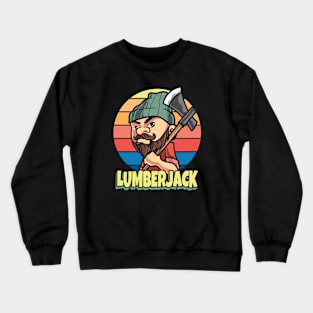 Lumberjack Cartoon vintage Design Crewneck Sweatshirt